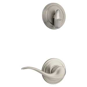 Kwikset Signature Series 966TNL 15 LH Lever Trim Set, 2 Grade, Zinc, Satin Nickel, Lever Handle, 2-3/8, 2-3/4 in Backset