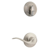 Kwikset Signature Series 966TNL 15 LH Lever Trim Set, 2 Grade, Zinc, Satin Nickel, Lever Handle, 2-3/8, 2-3/4 in Backset