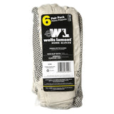 Wells Lamont Men's Dotted Palm Work Gloves White M 6 pk
