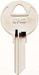 Hy-Ko 11010RO4 Key Blank, Brass, Nickel, For: National Cabinet Locks, RO4 Key Number, Pack of 10