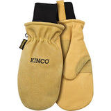 Kinco XL Pigskin Leather Cold Weather Black/Gold Mittens