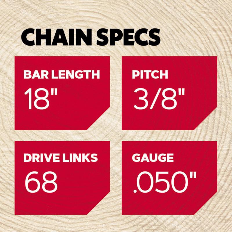 Oregon PowerCut E68 18 in. Chainsaw Chain 68 links