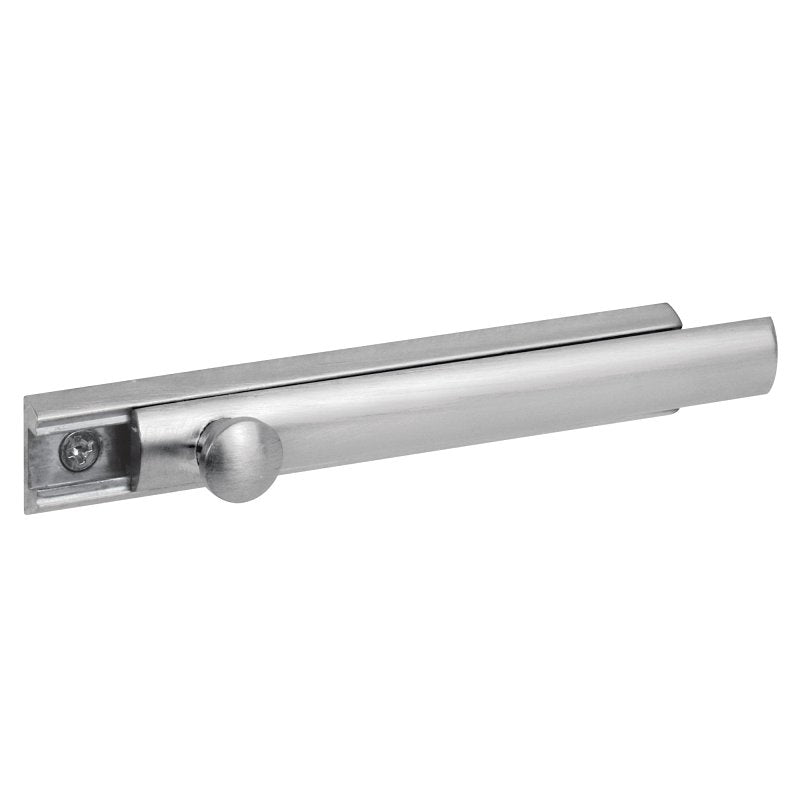 Defender Security U 10306 Slide Bolt, 4 in L Bolt, Brass, Satin Nickel