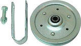 Prime-Line GD 52108 Pulley with Strap and Axle Bolt, 4 in Dia, 3/16 in Dia Bore, Steel