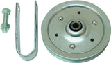Prime-Line GD 52108 Pulley with Strap and Axle Bolt, 4 in Dia, 3/16 in Dia Bore, Steel
