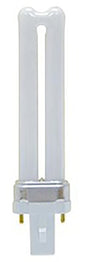 GE 13576 CFL Bulb, 7 W, T4 Lamp, G23 Lamp Base, 400 Lumens, 2700 K Color Temp, Soft White Light
