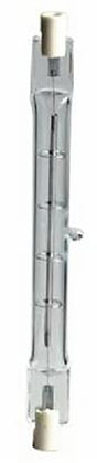 GE 19382 Halogen Bulb, 500 W, R7 Recessed Single Contact Lamp Base, T2.5 Lamp, White Light, 11100 Lumens