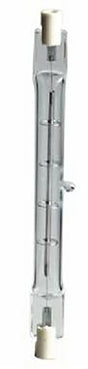 GE 22489 Halogen Bulb, 100 W, R7 Recessed Single Contact Lamp Base, T3 Lamp, White Light, 1500 Lumens, Pack of 5