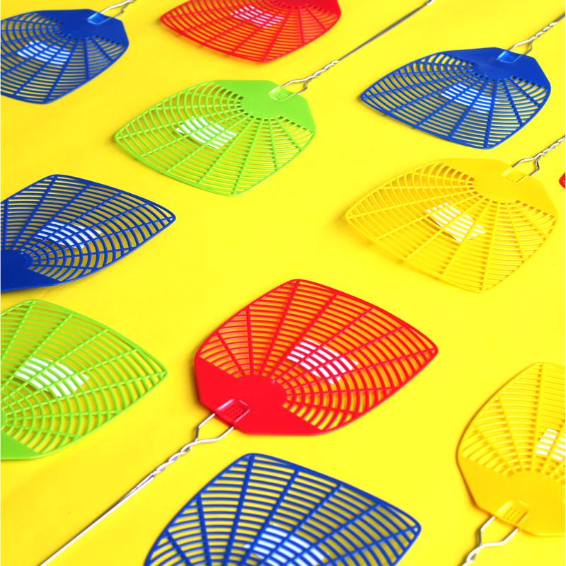 PIC Assorted Plastic Fly Swatter, Pack of 24