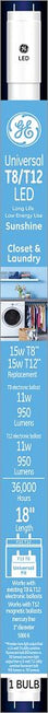 GE 37188 Linear Bulb, T8, T12 Lamp, Bi-Pin Lamp Base, Non-Dimmable, Frosted, Sunshine Light, 5000 K Color Temp, Pack of 6