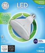 GE 93130318 LED Bulb, E26 Medium Lamp Base, Dimmable, White Light, 5000 K Color Temp