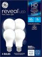 GE Industrial Solutions 46654 LED Bulb, General Purpose, 610 Lumens, 8 W, A19 Lamp, E26 Lamp Base, Dimmable, Frosted