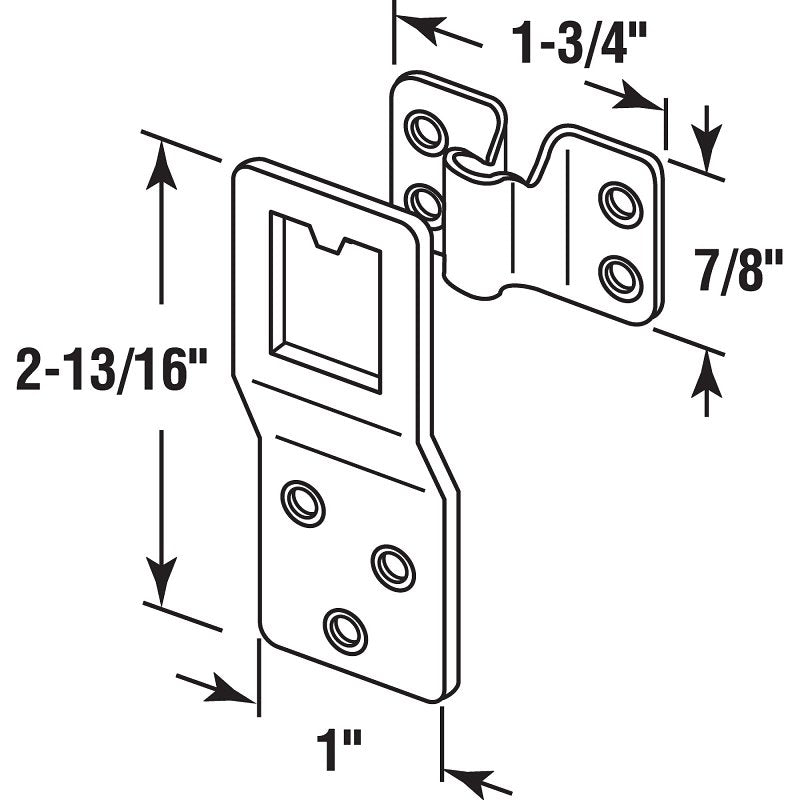 Make-2-Fit PL 8007 Screen Top Hanger, Steel, Zinc