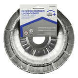 Home Plus Electric Burner Liner Silver 6 pk, Pack of 12