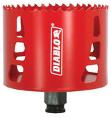 Diablo DHS3500 Hole Saw, 3-1/2 in Dia, 2-3/8 in D Cutting, 3/8 in Arbor, Bi-Metal Cutting Edge