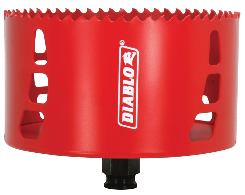 Diablo DHS4750 Hole Saw, 4-3/4 in Dia, 2-3/8 in D Cutting, 3/8 in Arbor, Bi-Metal Cutting Edge