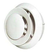 Imperial VT0110 Air Diffuser, 4, 5 in Duct Opening, Plastic, White