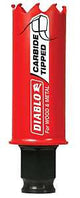Diablo DHS1063CT GP Hole Saw, 1-1/16 in Dia, 2-3/8 in D Cutting, 3/8 in Arbor, Carbide Cutting Edge