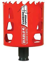 Diablo DHS2500CT GP Hole Saw, 2-1/2 in Dia, 2-3/8 in D Cutting, 3/8 in Arbor, Carbide Cutting Edge