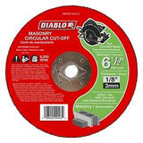 Diablo DBD065125L01C Cut-Off Wheel, 6-1/2 in Dia, 1/8 in Thick, Aluminum Oxide Abrasive, 5/8 in Arbor