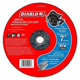 Diablo DBD070125L01F Cut-Off Wheel, 7 in Dia, 1/8 in Thick, Aluminum Oxide Abrasive, 5/8 in Arbor
