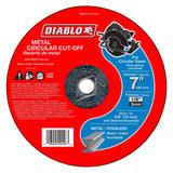 Diablo DBD070125L01F Cut-Off Wheel, 7 in Dia, 1/8 in Thick, Aluminum Oxide Abrasive, 5/8 in Arbor