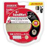 Diablo DND050080H10I Sanding Disc, 5 in Dia, 80 Grit, Coarse, Aluminum Oxide Abrasive, Universal, 10/PK