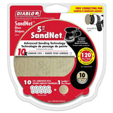 Diablo DND050120H10I Sanding Disc, 5 in Dia, 120 Grit, Fine, Aluminum Oxide Abrasive, Universal, 10/PK