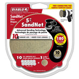 Diablo DND050180H10I Sanding Disc, 5 in Dia, 180 Grit, Very Fine, Aluminum Oxide Abrasive, Universal, 10/PK