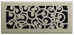 Imperial RG3454 Floor Register, 10 in W Duct Opening, 4 in H Duct Opening, Satin Nickel, Polystyrene