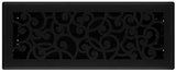 Imperial RG3460 Floor Register, 12 in W Duct Opening, 4 in H Duct Opening, Polystyrene, Black Iron
