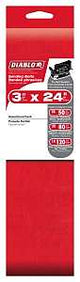 Diablo DCB324ASTS03G Sanding Belt Pack, 3 in W, 24 in L, 50, 80, 120 Grit, Coarse, Fine, Medium