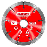 Diablo DMATP0500 Series Saw Blade, Tuck Point Blade, 5 in Dia, Segmented Rim, 1/PK