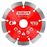 Diablo DMADS0400 Series Saw Blade, Cut-Off Disc Blade, 4 in Dia, Segmented Rim, 1/PK