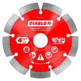 Diablo DMADS0450 Series Saw Blade, Cut-Off Disc Blade, 4-1/2 in Dia, Segmented Rim, 1/PK