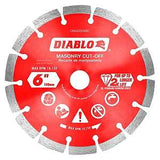 Diablo DMADS0600 Series Saw Blade, Cut-Off Disc Blade, 6 in Dia, Segmented Rim, 1/PK