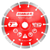 Diablo DMADS0700 Series Saw Blade, Cut-Off Disc Blade, 7 in Dia, Segmented Rim, 1/PK