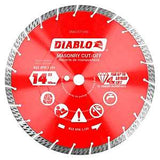Diablo DMADST1400 Series Saw Blade, Turbo Cut-Off Disc Blade, 14 in Dia, Segmented Rim, 1/PK