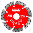 Diablo DMADST0400 Series Saw Blade, Turbo Cut-Off Disc Blade, 4 in Dia, Segmented Rim, 1/PK