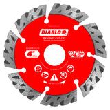 Diablo DMADST0400 Series Saw Blade, Turbo Cut-Off Disc Blade, 4 in Dia, Segmented Rim, 1/PK