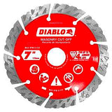 Diablo DMADST0700 Series Saw Blade, Turbo Cut-Off Disc Blade, 7 in Dia, Segmented Rim, 1/PK