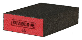Diablo DFBBLOCCRS01G Flat Edge Sanding Block, 4 in L, 2-1/2 in W, 36 Grit, Coarse, Aluminum Oxide Abrasive
