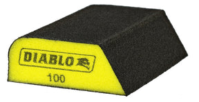 Diablo DFBCOMBFIN01G Dual Edge Sanding Block, 4 in L, 2-1/2 in W, 100 Grit, Fine, Aluminum Oxide Abrasive