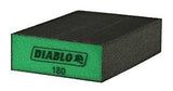 Diablo DFBLBLOSFN01G Sanding Sponge, Black/Green, 5 in L, 3 in W, 180 Grit, Ultra Fine, Aluminum Oxide Abrasive, 1/PK