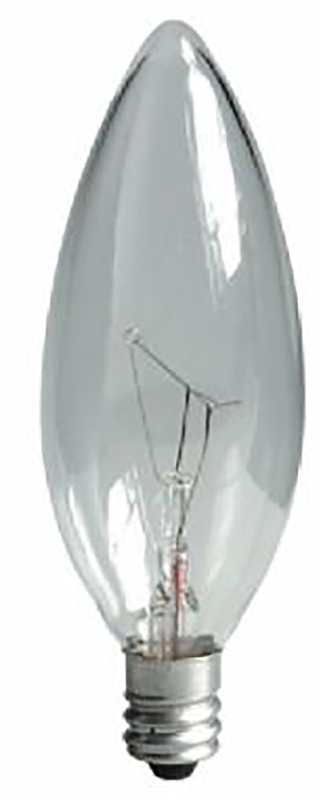 GE 48395 Chandelier Light Bulb, 15 W, F10 Lamp, E12 Candelabra Lamp Base, 105 Lumens, 2500 K Color Temp, Pack of 6