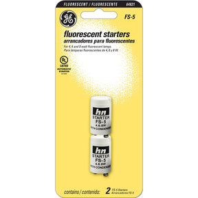 GE 64821 Fluorescent Starter, 4, 6, 8 W, Pack of 6