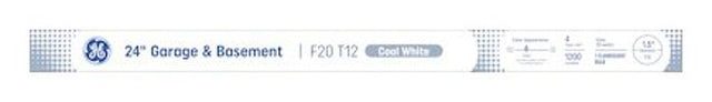 GE 80046 Light Bulb, 20 W, T12 Lamp, G13 Medium Lamp Base, 1200 Lumens, 4100 K Color Temp, 9000 hr Average Life, Pack of 6