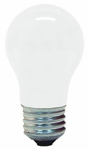 GE 97491 Standard Bulb, 15 W, A15 Lamp, E26 Medium Lamp Base, 100 Lumens, 2500 K Color Temp, White Light, Pack of 12