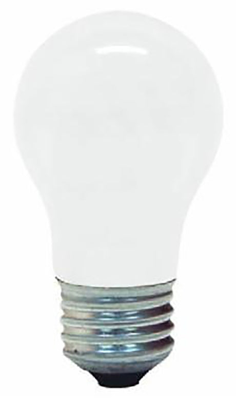 GE 97491 Standard Bulb, 15 W, A15 Lamp, E26 Medium Lamp Base, 100 Lumens, 2500 K Color Temp, White Light, Pack of 12