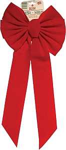 Holidaytrims 7964 Outdoor Bow, 1 in H, Velvet, Red, Pack of 36